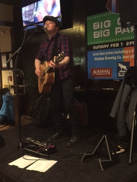 Jared Woods performing on Thursday, February 4th, 2016 at the Fancy Moose Lodge.