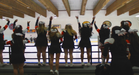 The girls cheering on West’s hockey team after 
a player scored at Ben Boeke on Thursday, October 25th.
