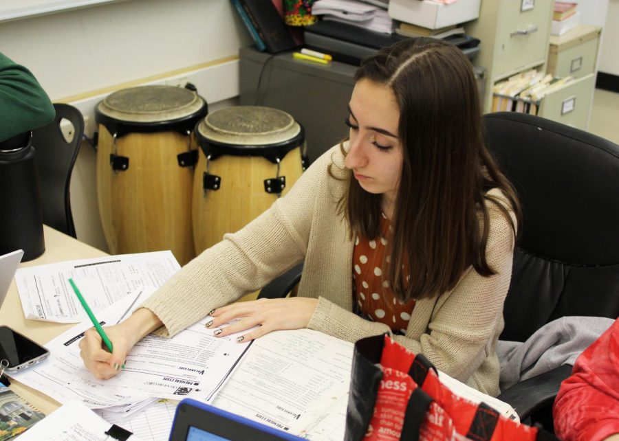 Lindiana dobrova (aide) grading assignments mr schumacher for his french class
