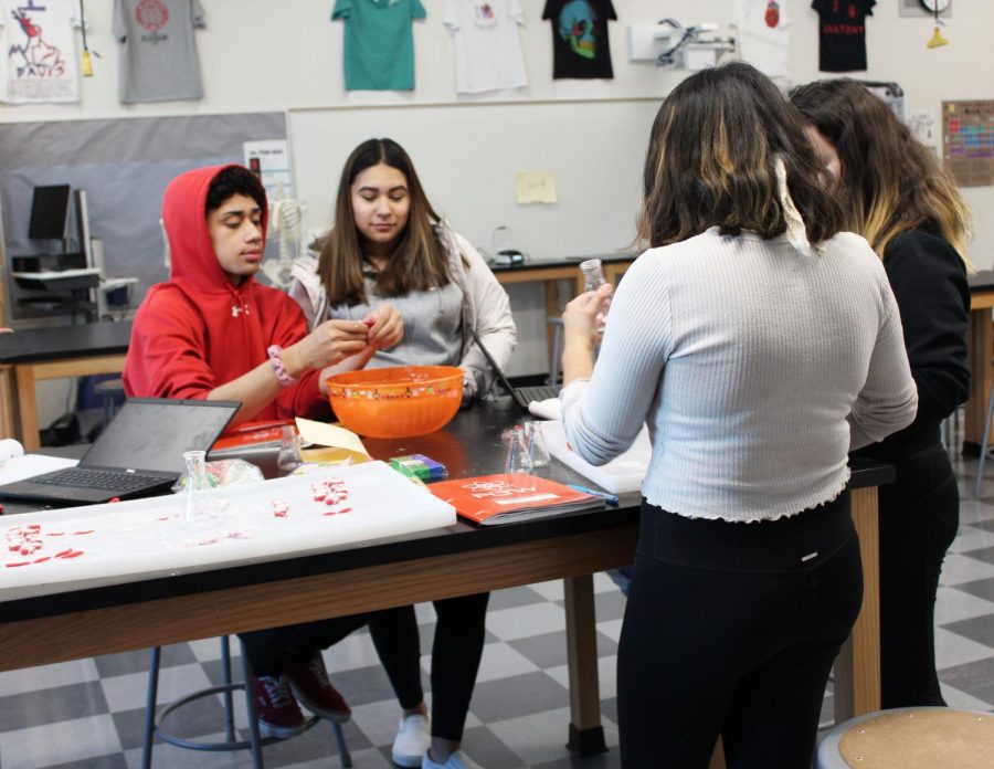 Students of Biomedical Science diligently work on their blood lab.