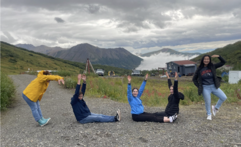 West Anchorage High Key Club members August 25th at Arctic Valley Ski Area. From left to right: Sophia Wilcox, Caedmon Crowley, Ella Rush, Sofia Johansen and Mary Kim.

