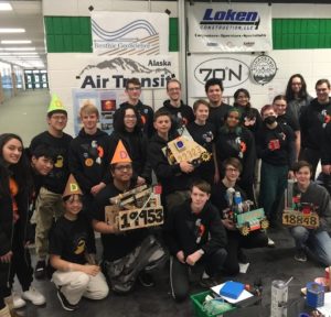 All four West High teams at the state level of the FTC competition.